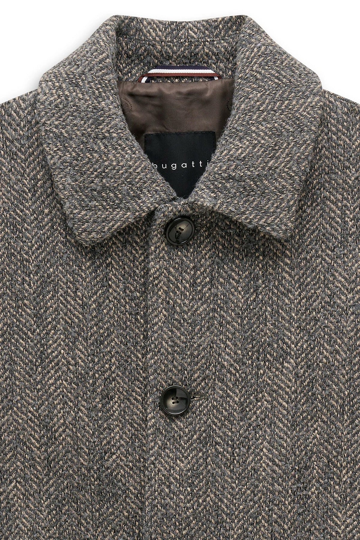 Bugatti Men's Wool Overcoat – Brown
