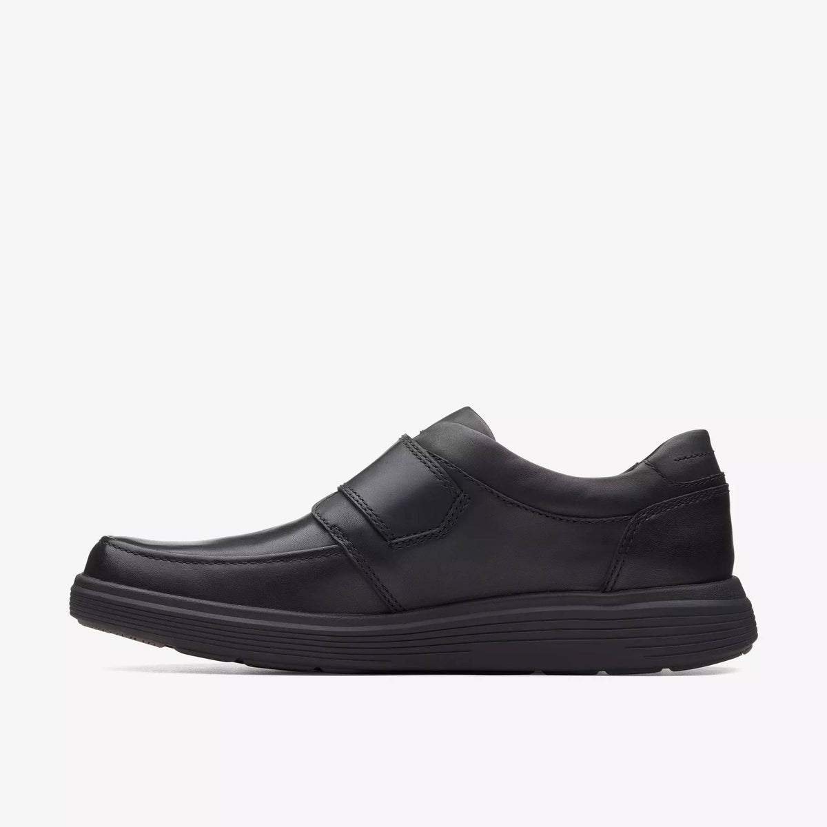 Clarks Un Abode Strap Leather Shoe - Black