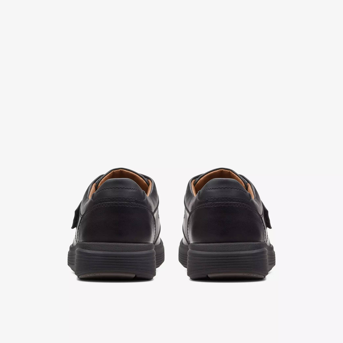 Clarks Un Abode Strap Leather Shoe - Black