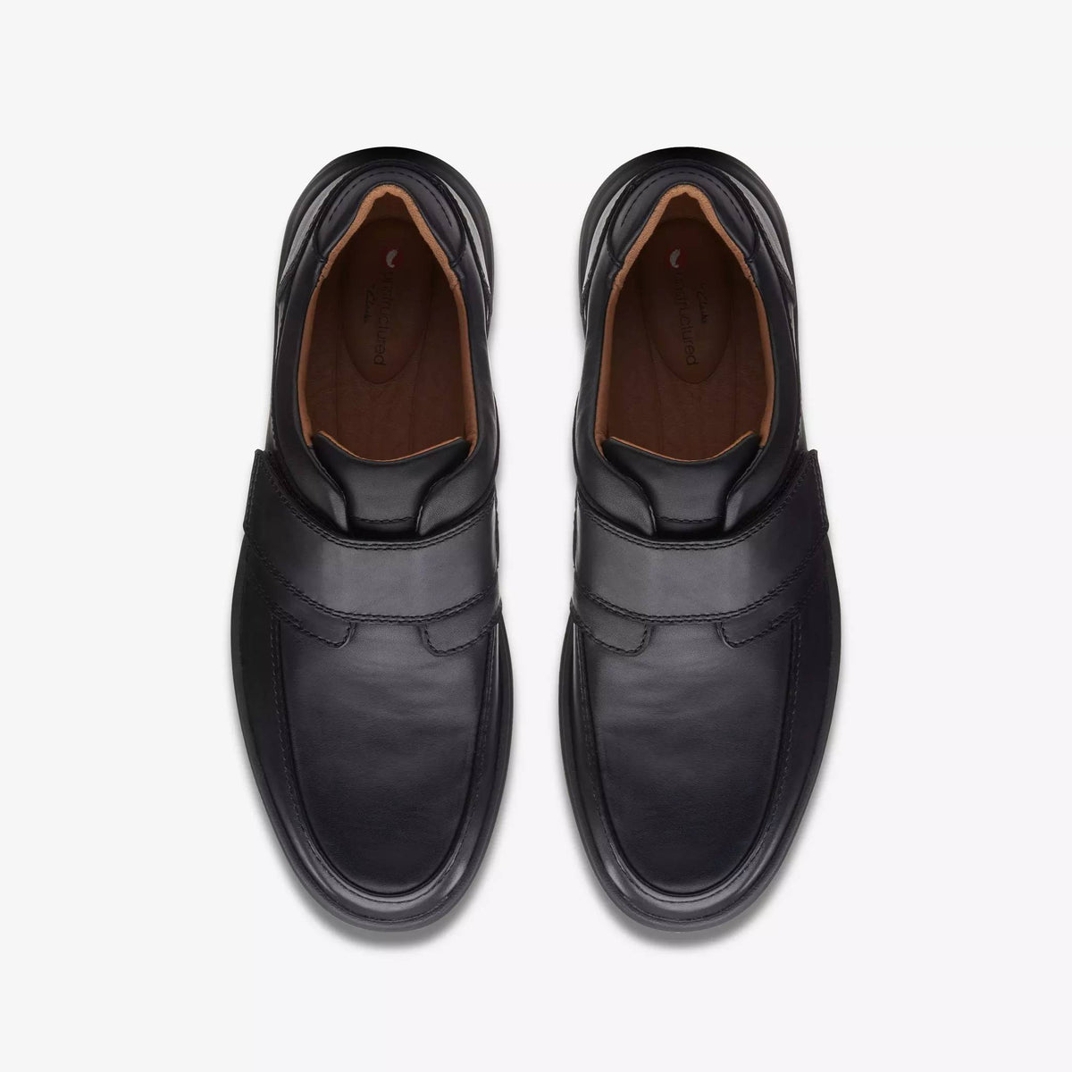 Clarks Un Abode Strap Leather Shoe - Black
