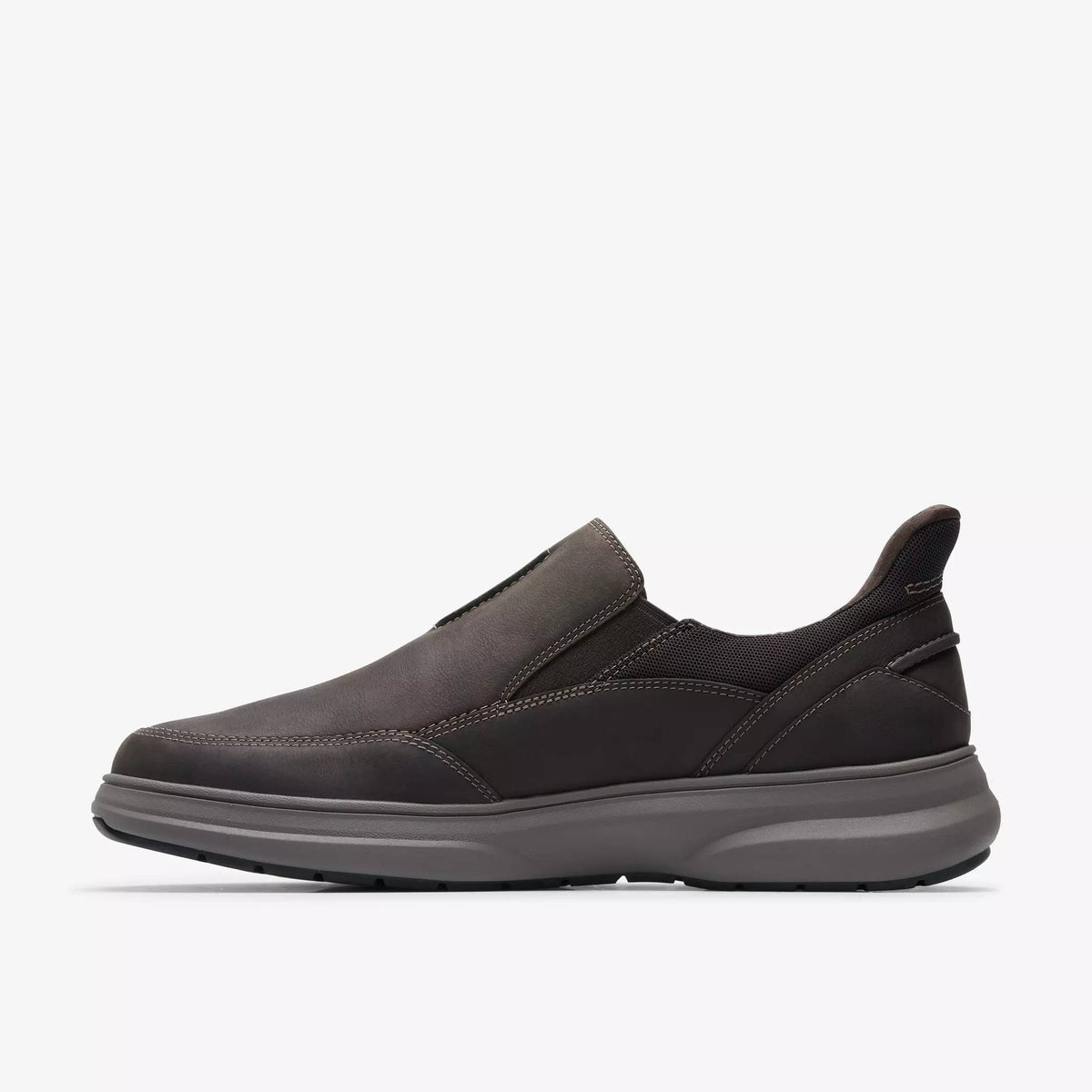Clarks Mullan Step Leather Slip-On - Dark Brown