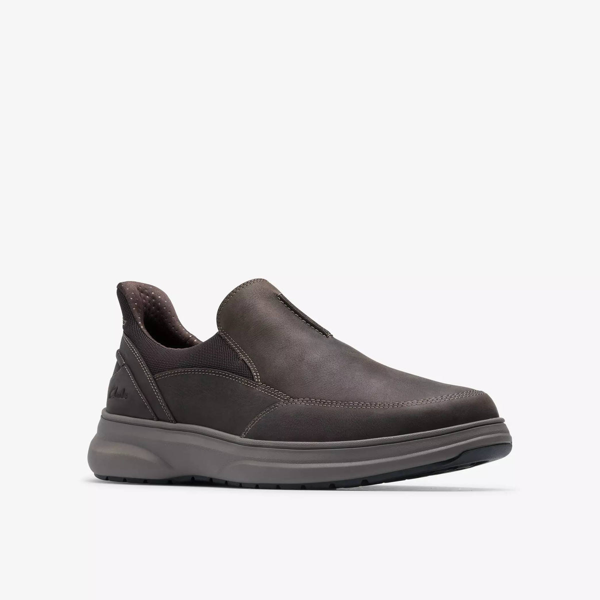 Clarks Mullan Step Leather Slip-On - Dark Brown