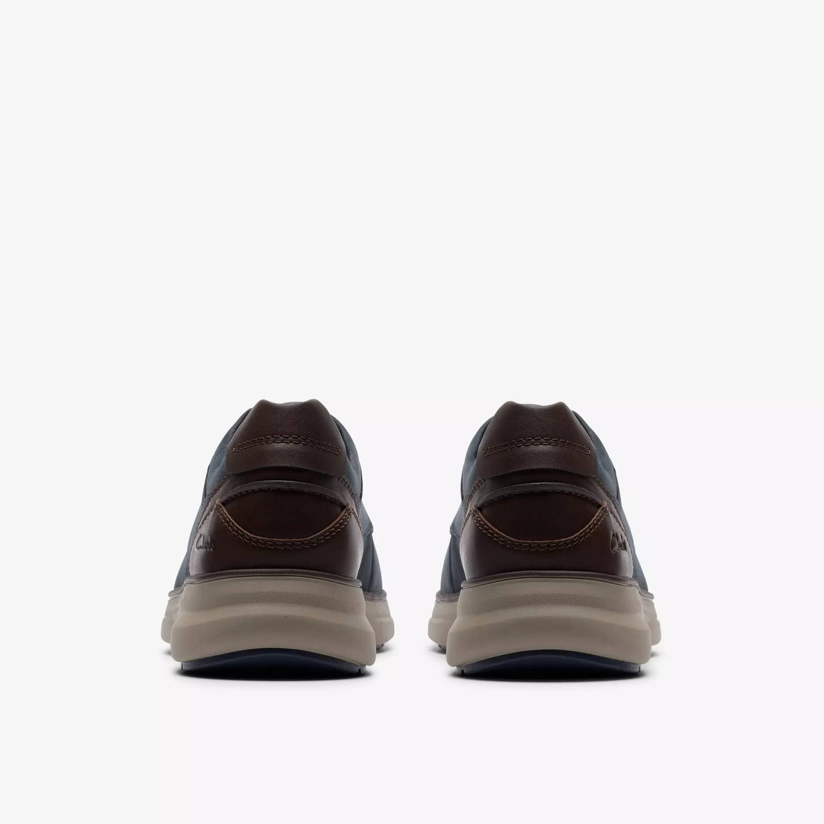 Clarks Mullan Moc Leather Shoe - Navy