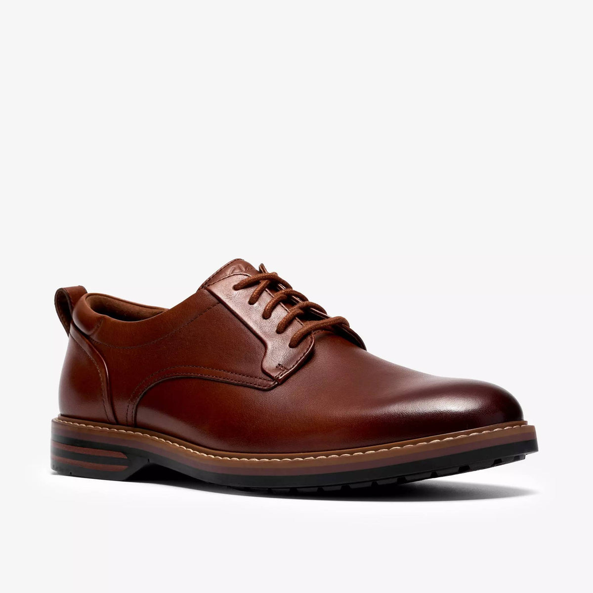 Clarks Aldwin 2 Derby Leather Shoe - Brown