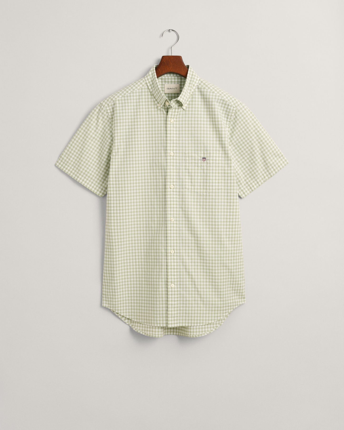 Gant Regular Fit Gingham Poplin Short Sleeve Shirt