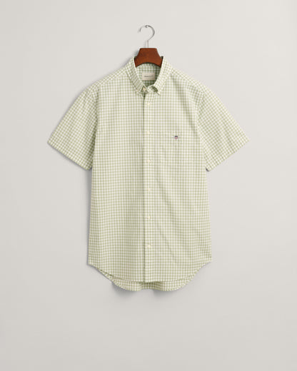 Gant Regular Fit Gingham Poplin Short Sleeve Shirt
