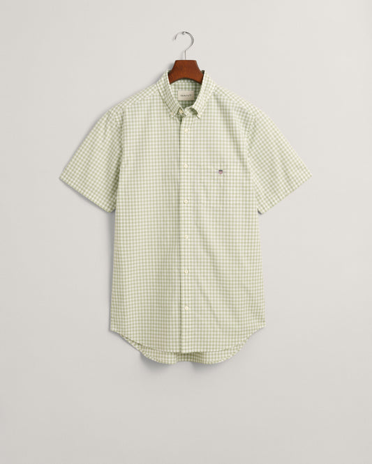 Gant Regular Fit Gingham Poplin Short Sleeve Shirt