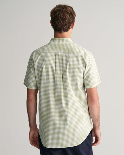 Gant Regular Fit Gingham Poplin Short Sleeve Shirt