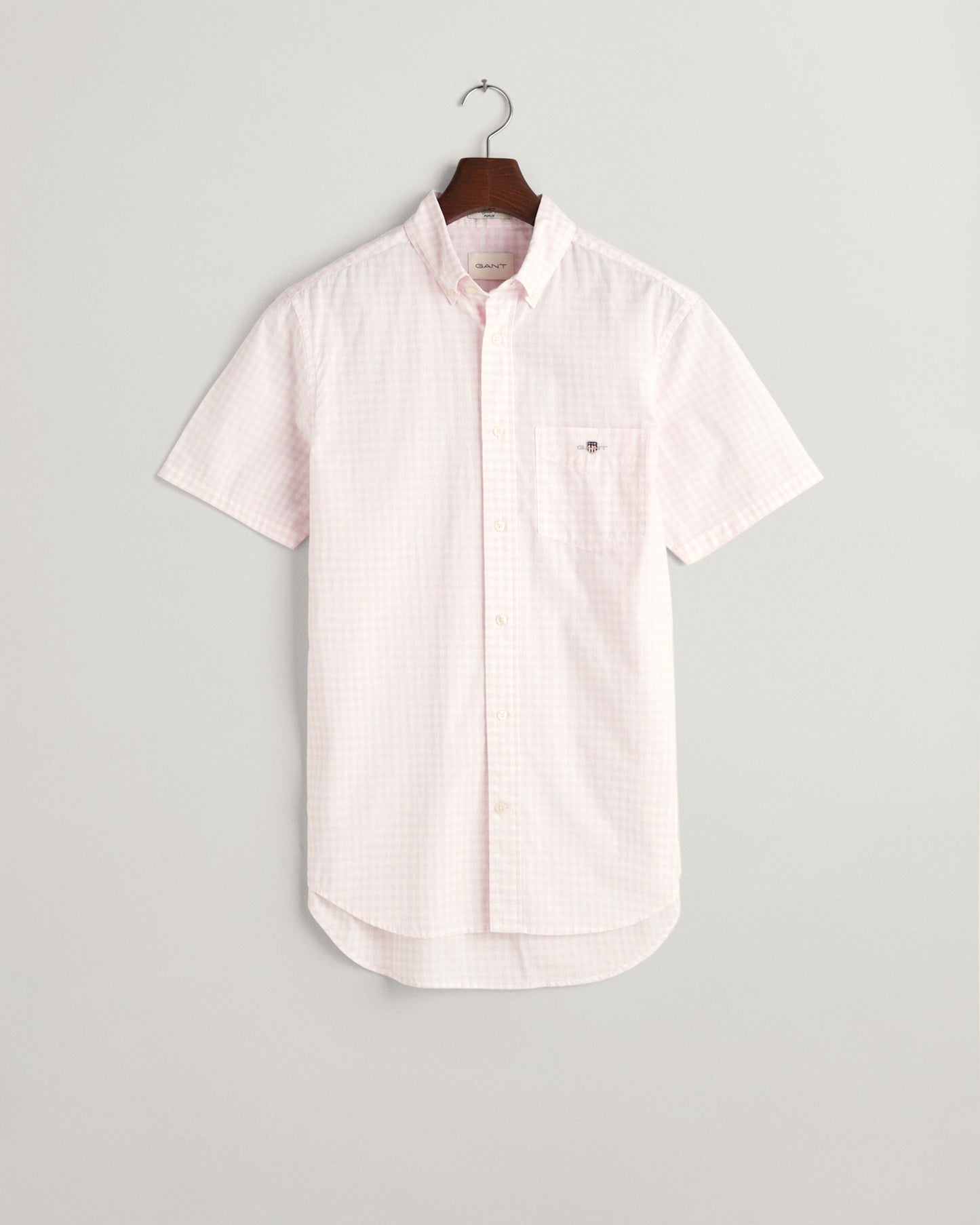 Gant Regular Fit Gingham Poplin Short Sleeve Shirt