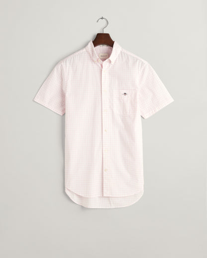 Gant Regular Fit Gingham Poplin Short Sleeve Shirt