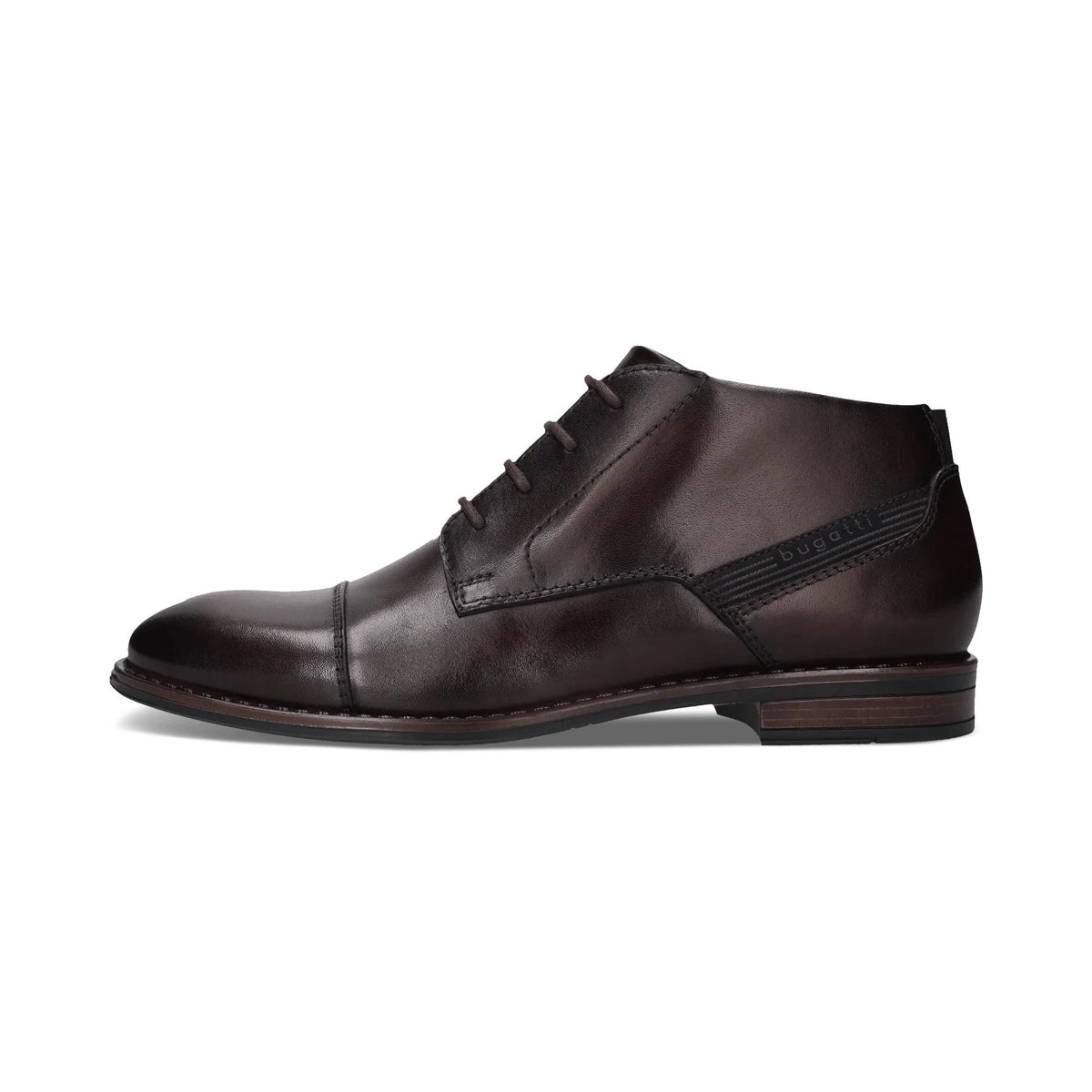 Bugatti Leather Lace Boot - Dark Brown