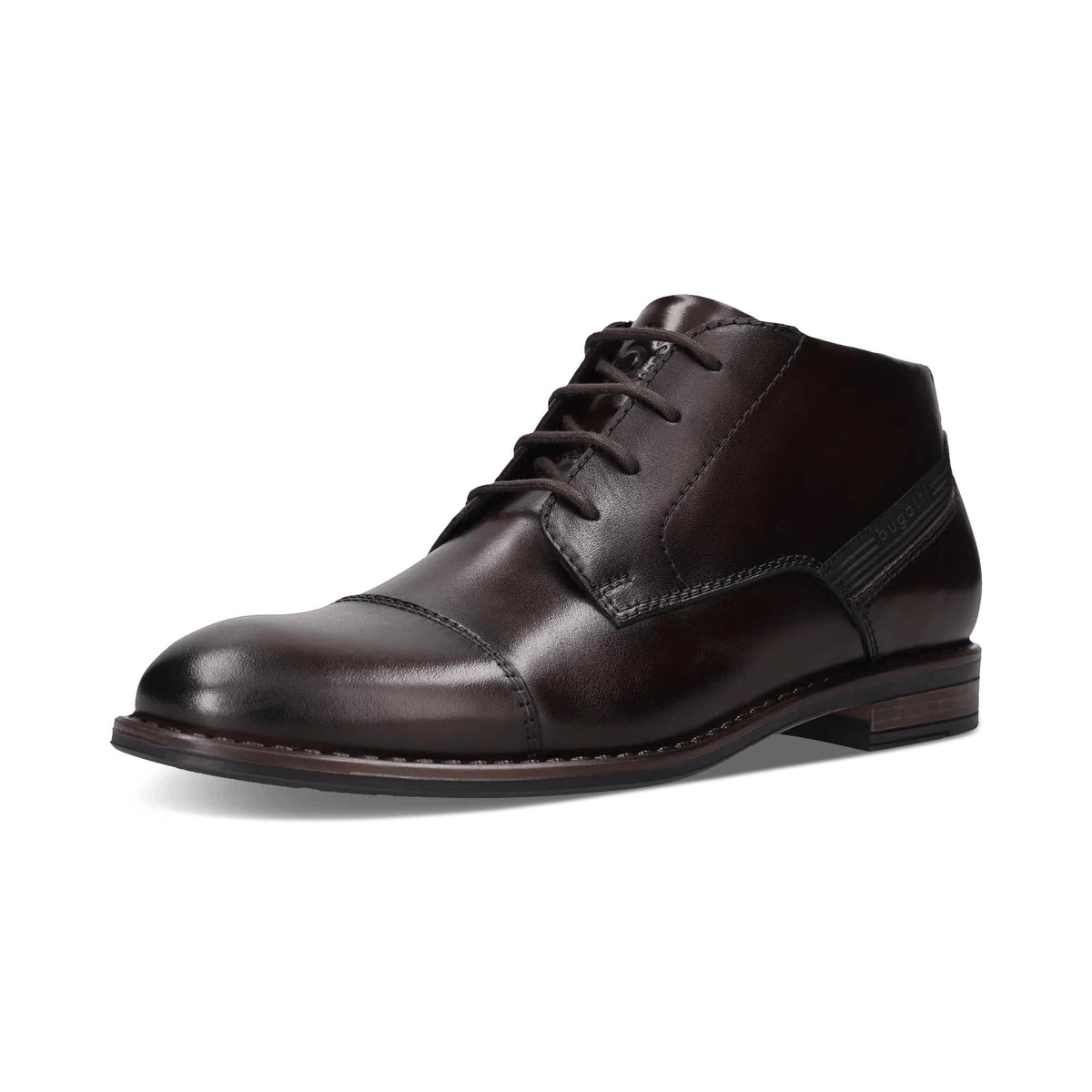 Bugatti Leather Lace Boot - Dark Brown