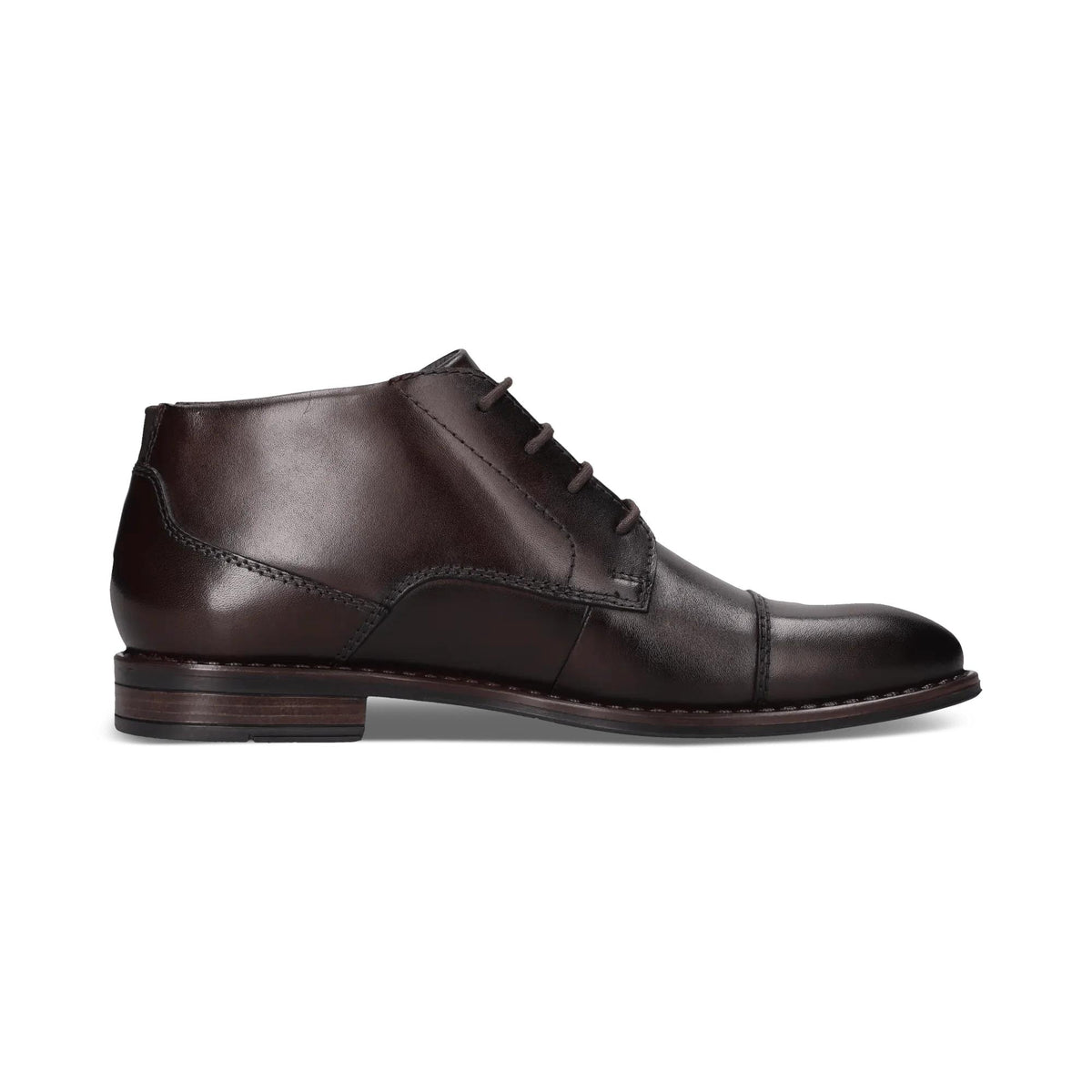 Bugatti Leather Lace Boot - Dark Brown