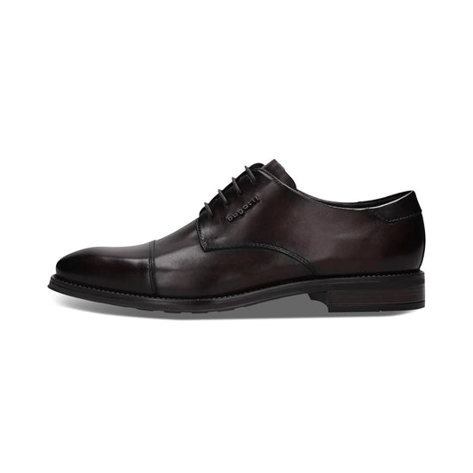 Bugatti Witt Leather Derby Shoe - Dark Brown