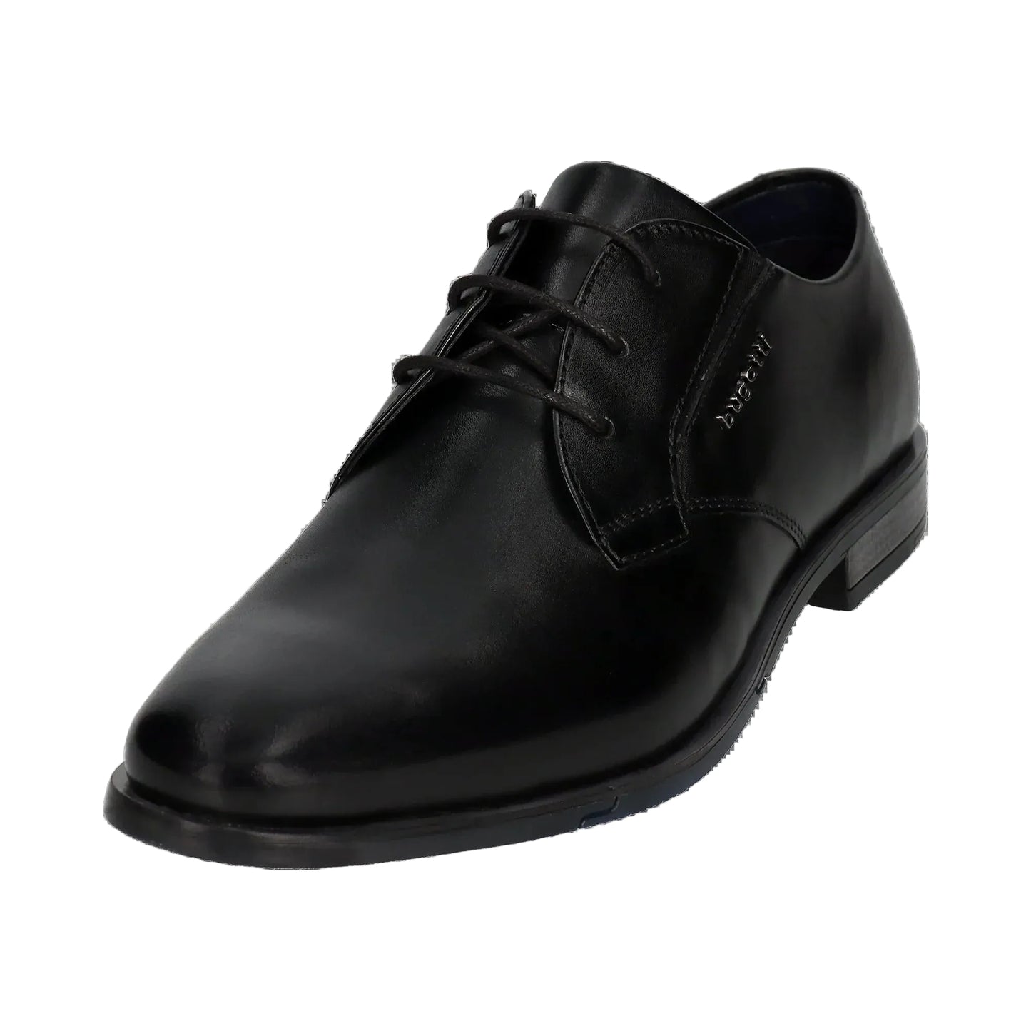 Bugatti Lace Up Leather Derby Shoe in Black with Comfort Width