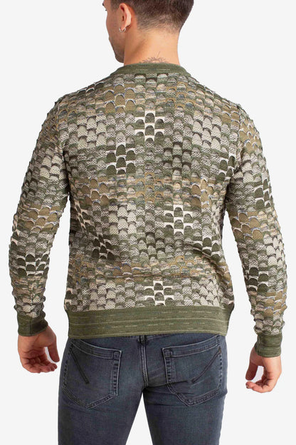 Multicolored Geometric Patterned Sweater