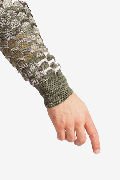 Multicolored Geometric Patterned Sweater