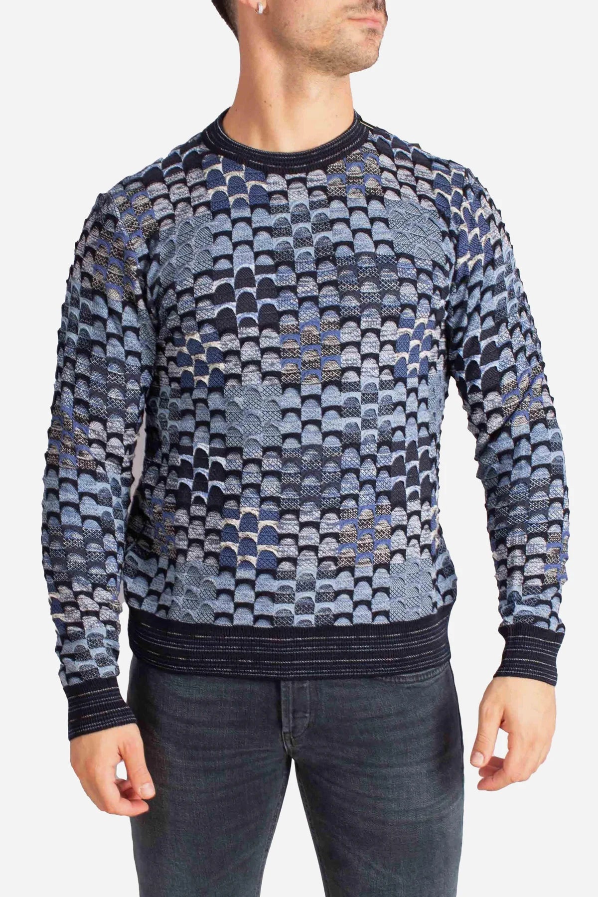 Multicoloured Geometric Pattern Sweater