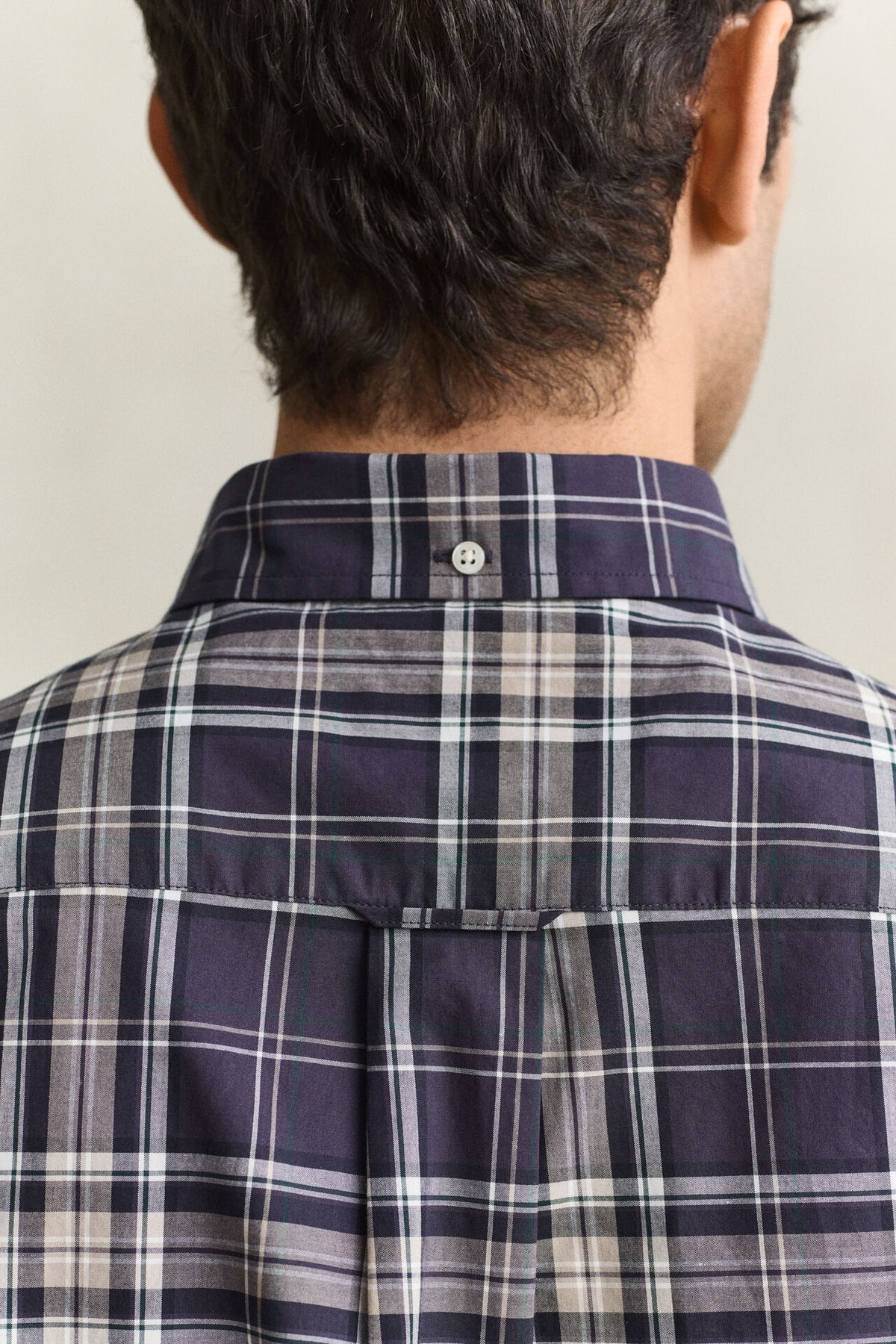 GANT Regular Fit Poplin Check Shirt – Navy