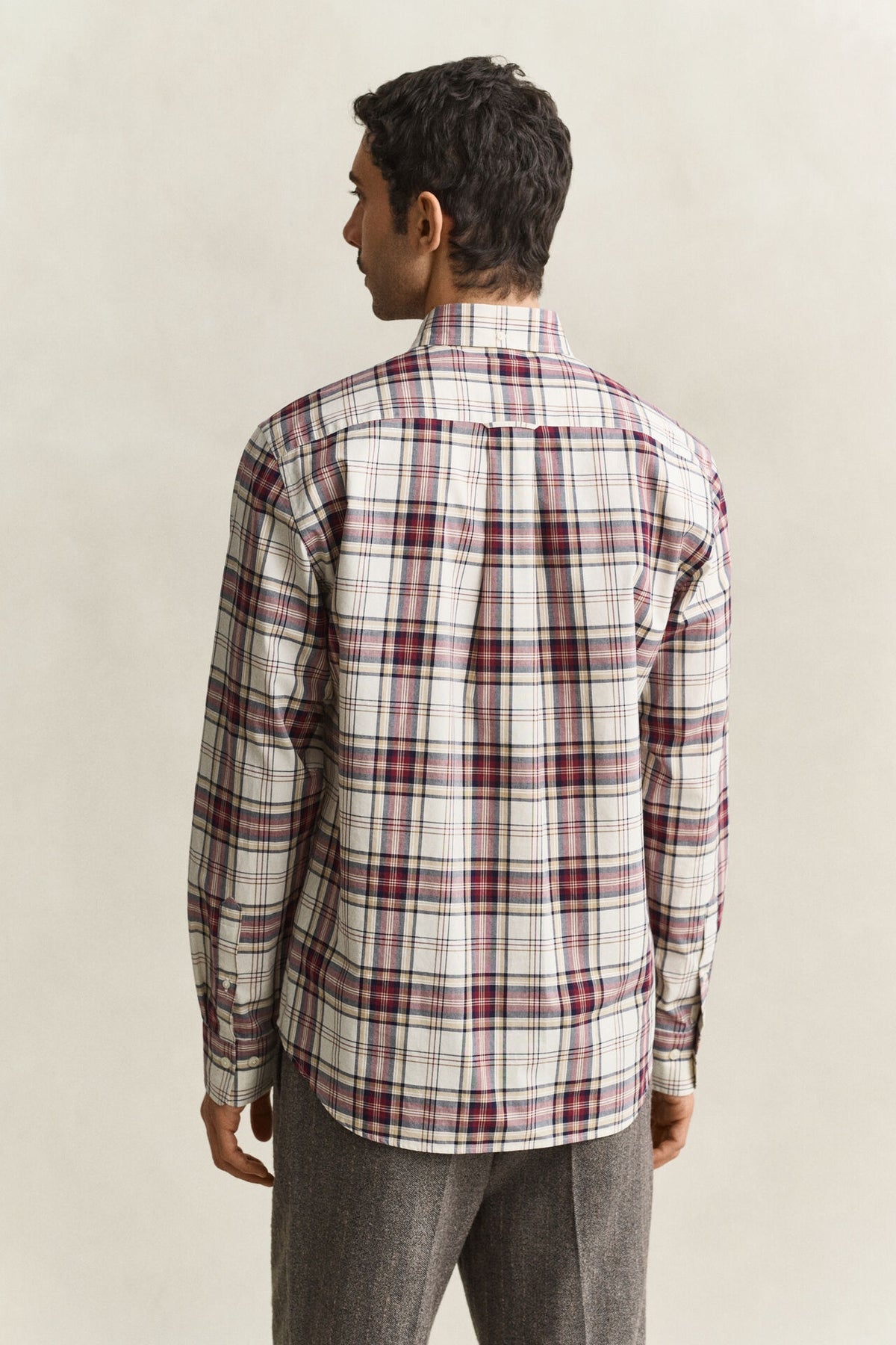 GANT Regular Fit Poplin Check Shirt – Deep Grape Wine