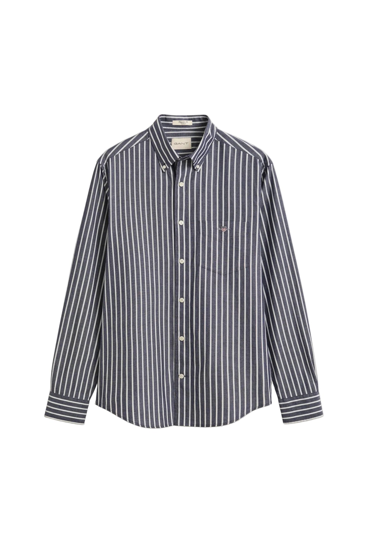 GANT Regular Fit Poplin Stripe Shirt – Classic Blue