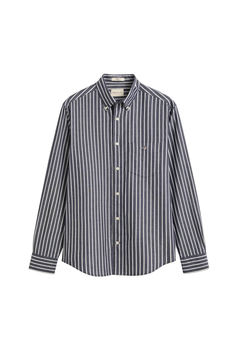 GANT Regular Fit Poplin Stripe Shirt – Classic Blue