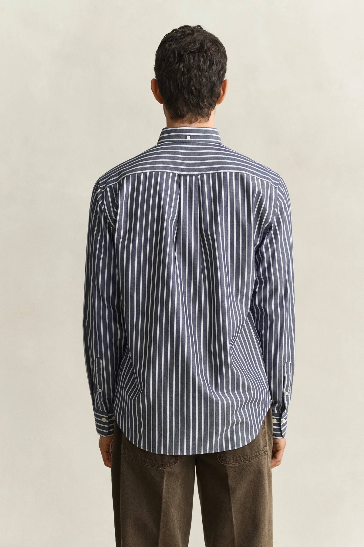 GANT Regular Fit Poplin Stripe Shirt – Classic Blue