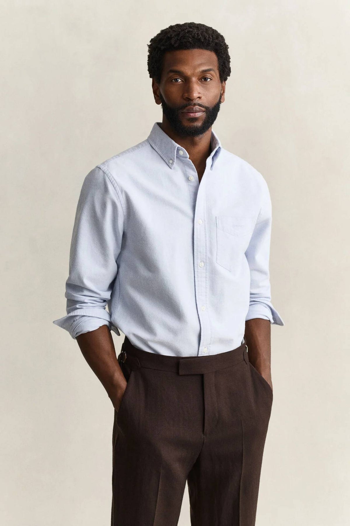 GANT Regular Fit Brushed Oxford Shirt – Clear Sky Blue