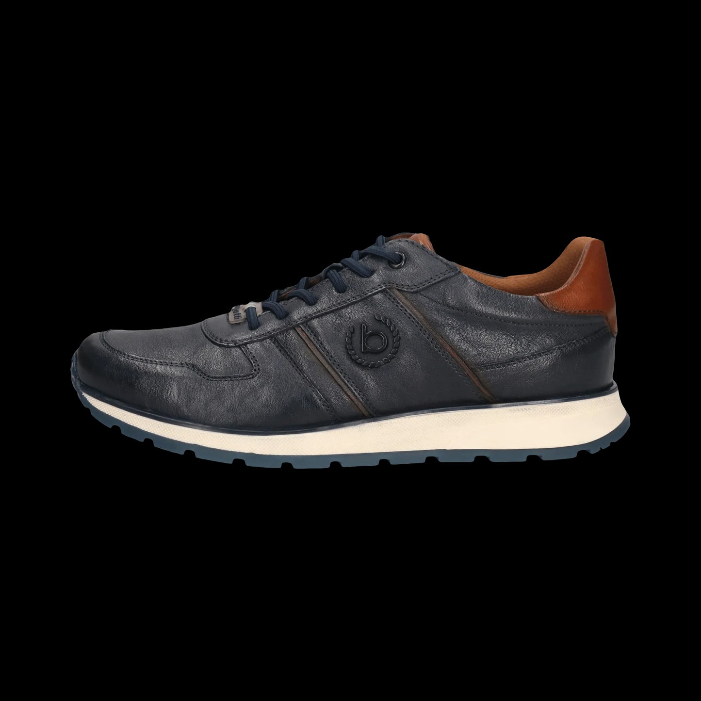 Leather Sneaker with Side Zip