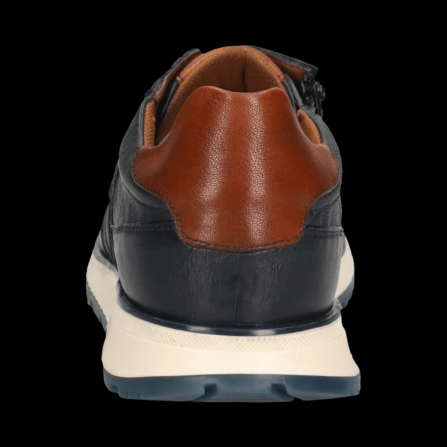 Leather Sneaker with Side Zip