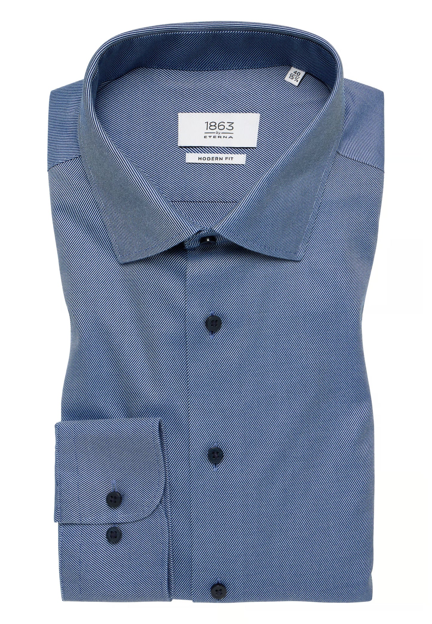 MODERN FIT Shirt in smoke blue structured