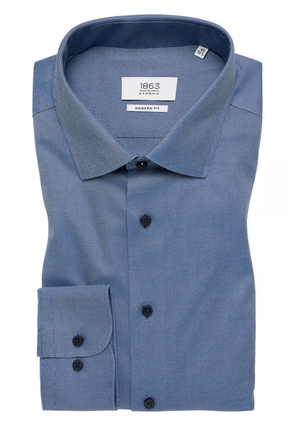 MODERN FIT Shirt in smoke blue structured