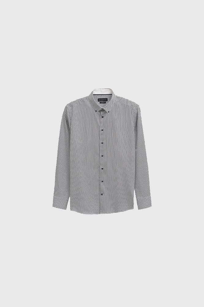 Bugatti Long Sleeve Casual Print Shirt