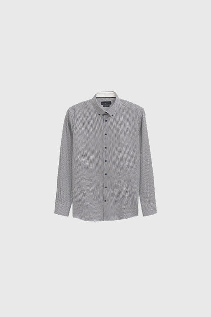 Bugatti Long Sleeve Casual Print Shirt