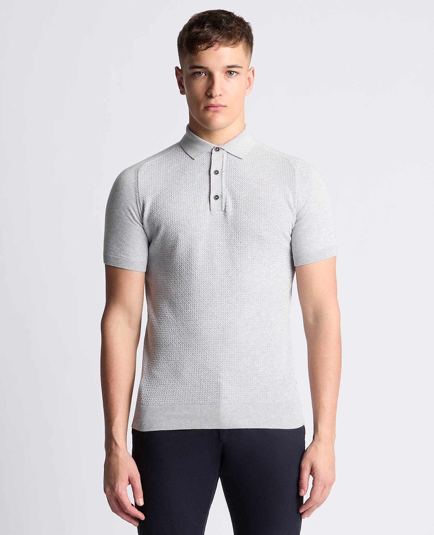 Remus Uomo Short Sleeve Knit Polo Shirt