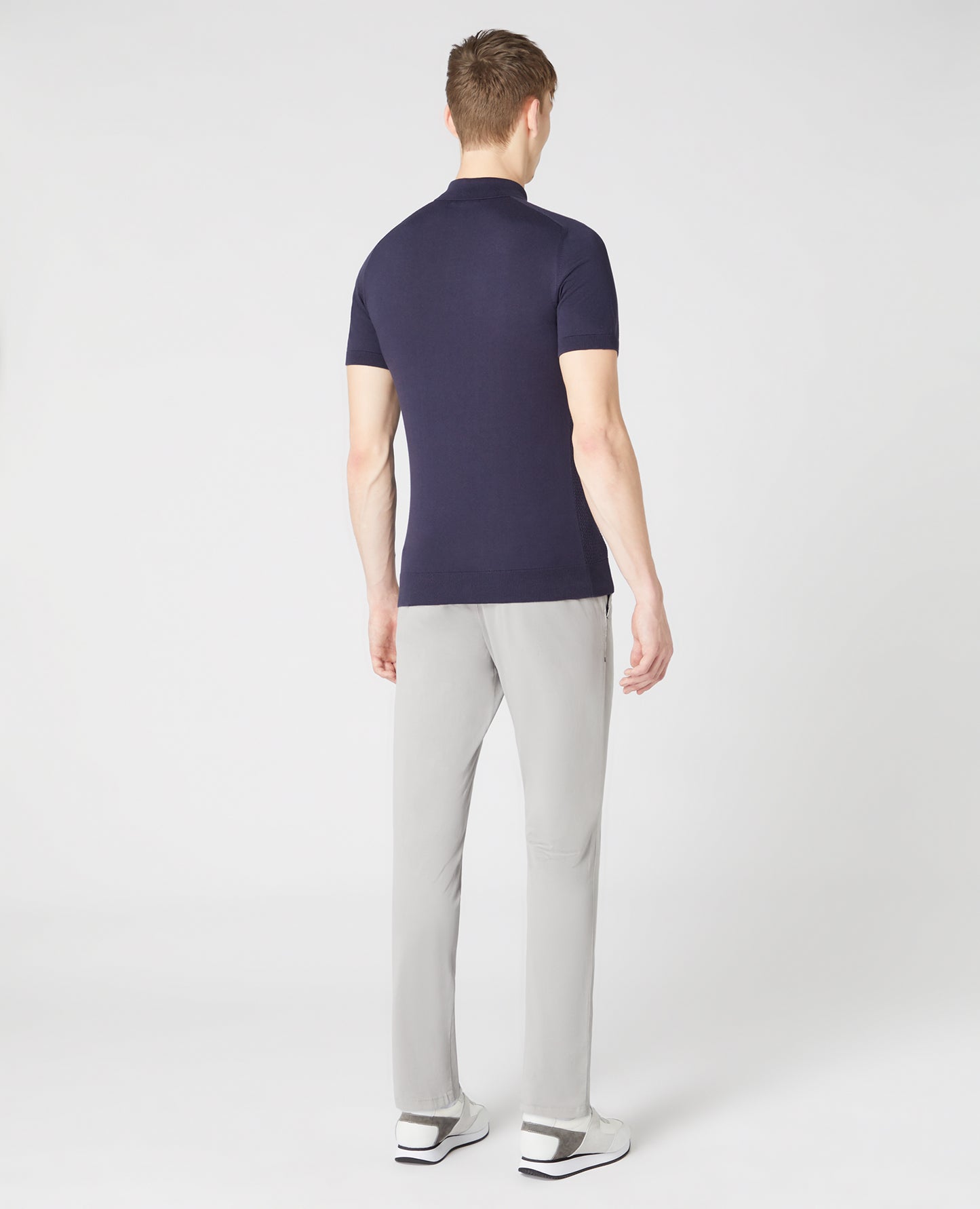 Remus Uomo Short Sleeve Knit Polo Shirt