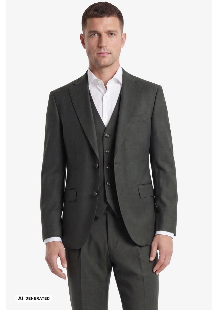 Carl Gross Simson SV Wool Suit Jacket – Dark Green