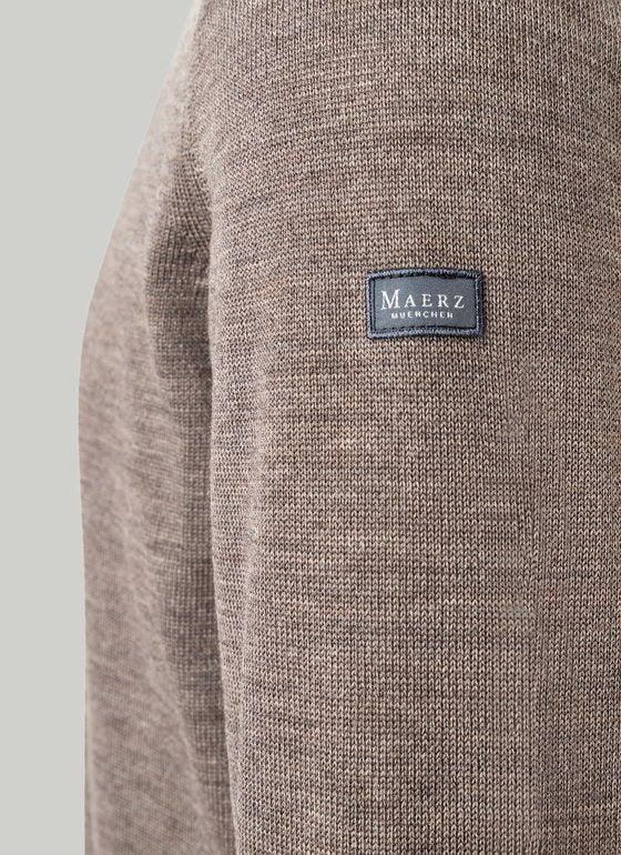 Maerz Merino Wool Crew Neck Jumper – Brown