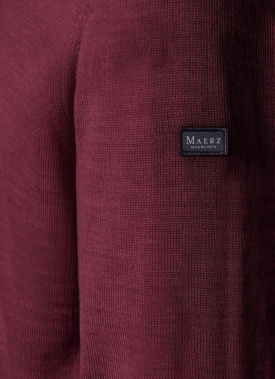 Maerz Merino Wool Crew Neck Jumper – Burgundy