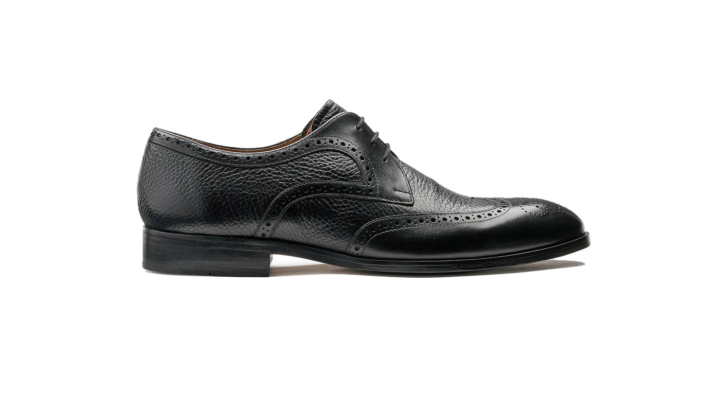 Salcombe – Black Calf / Black Deer Skin