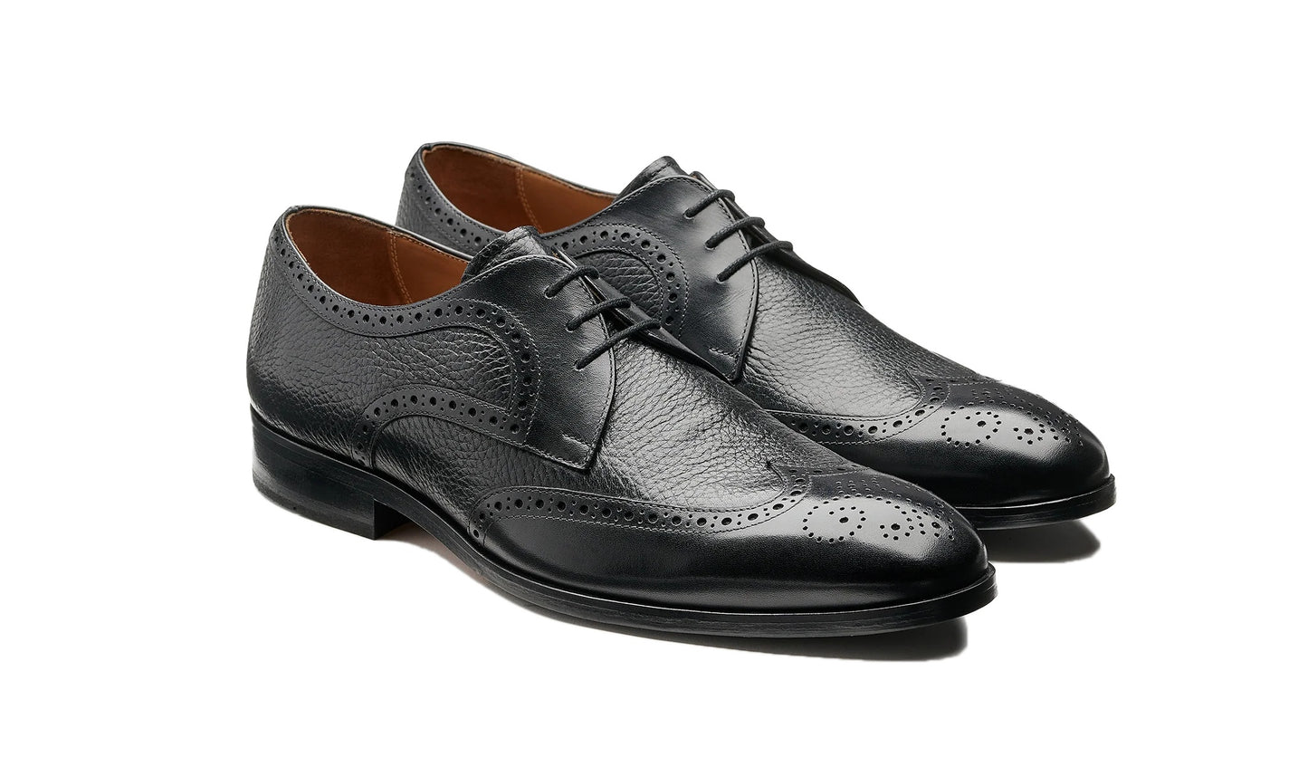 Salcombe – Black Calf / Black Deer Skin