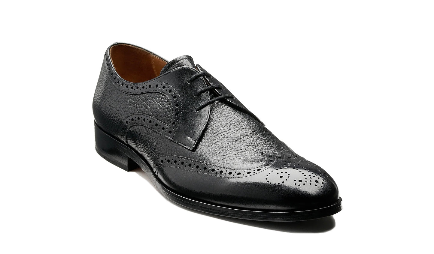 Salcombe – Black Calf / Black Deer Skin