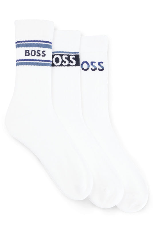 Boss Three Pack Of Socks In A Quarter Lenght