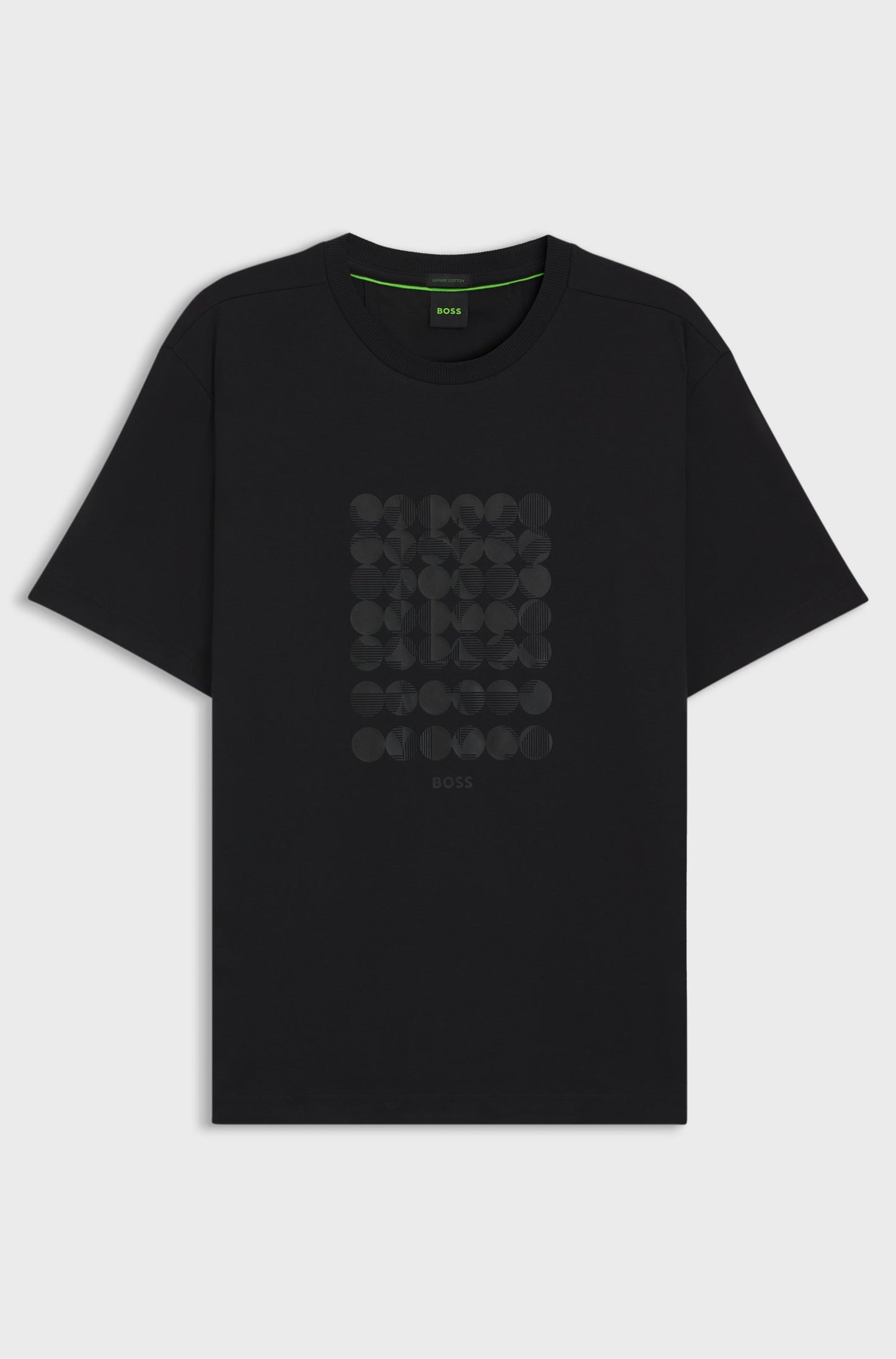 Boss Interlock-cotton T-shirt with circle artwork