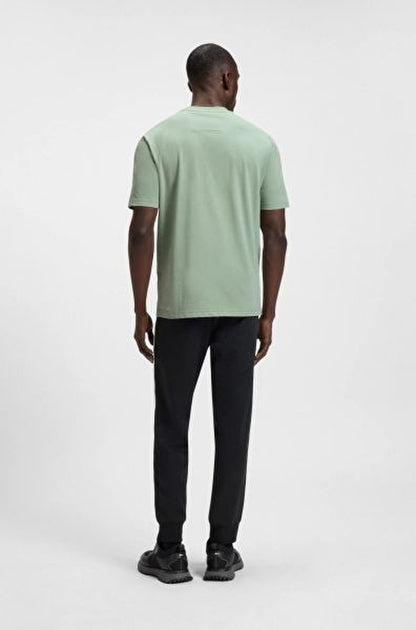 Boss Cotton-jersey T-shirt with fineline logo artwork