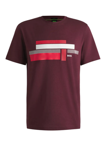 Boss Glamping Cotton T-shirt in Stretch Fabric