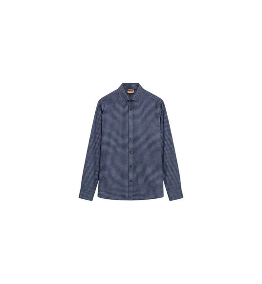 Mos Mosh Marco Flannel Shirt - Navy Check