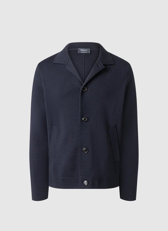 Maerz Merino Wool Button Cardigan – Navy