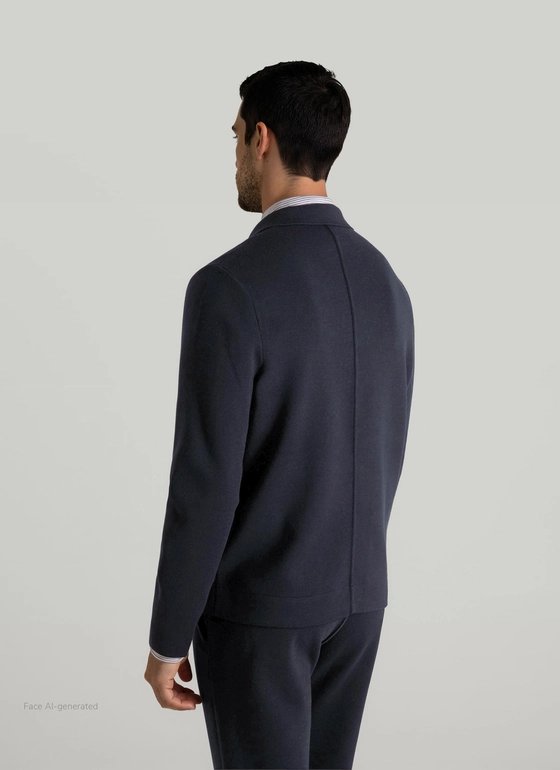 Maerz Merino Wool Button Cardigan – Navy
