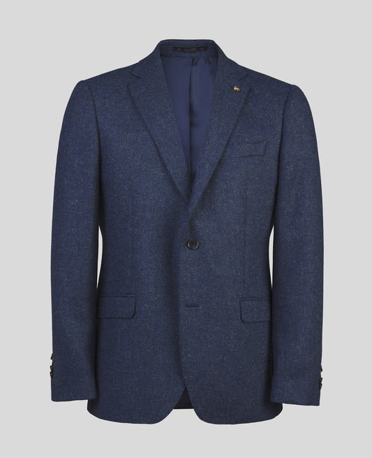Liffey Tweed Blazer in Blue Herringbone